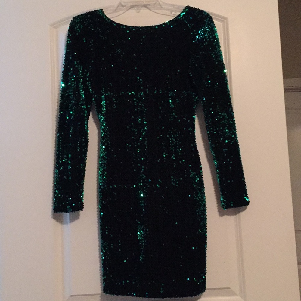 Sequined dress.